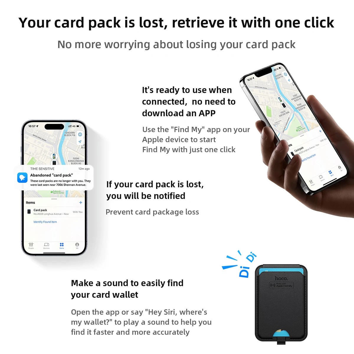 Hoco e91i магнитный держатель идентификационной - Фотография_5