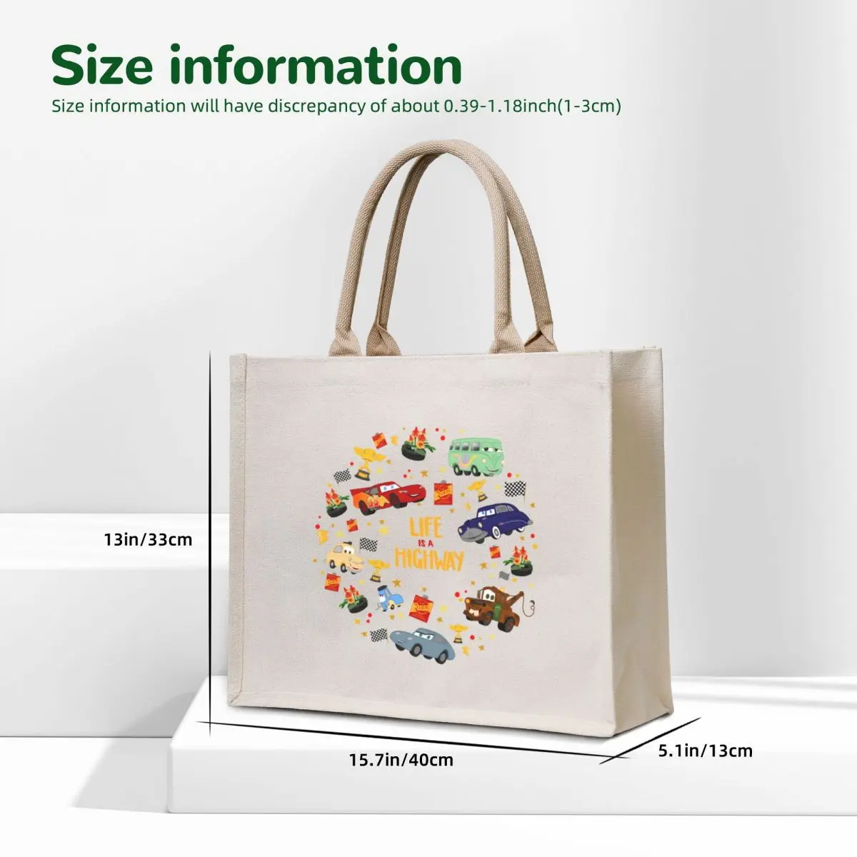 Life is a highway tote bag экологические - Фотография_5