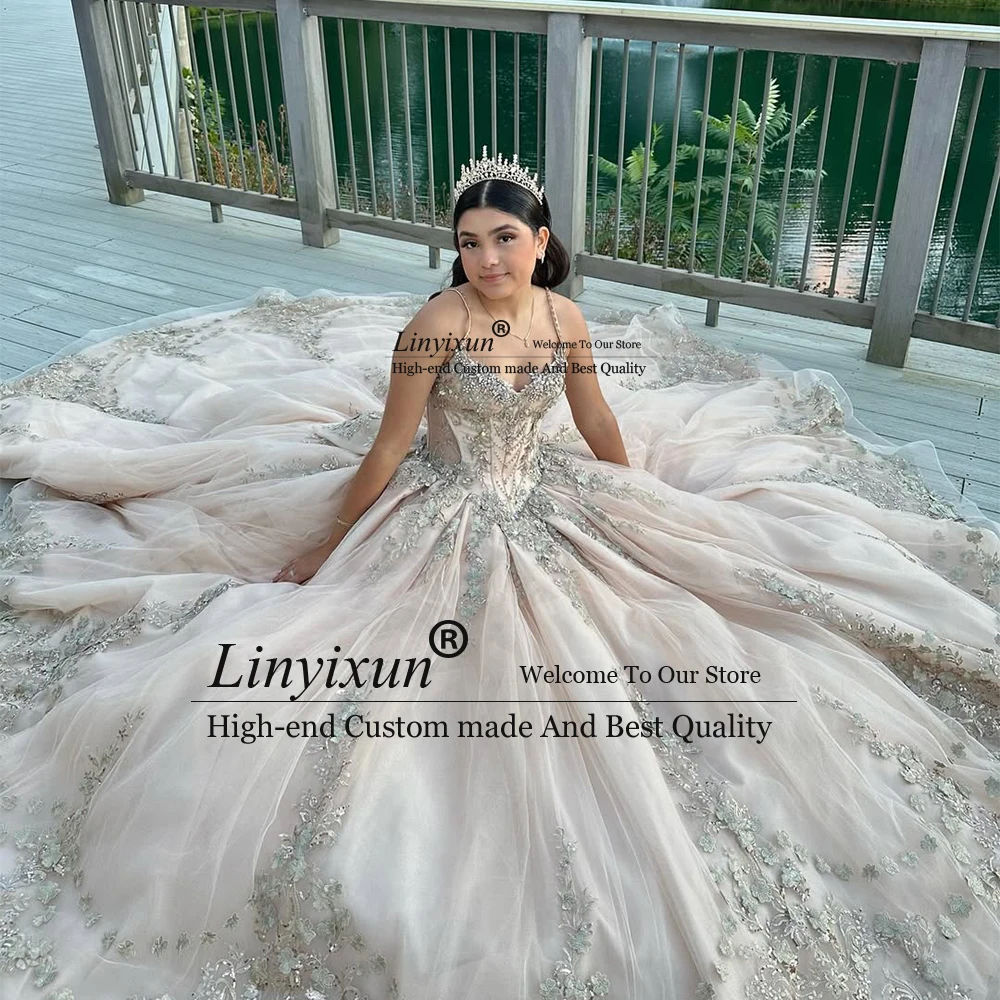Платье quinceanera из тюля принцессы - Фотография_2