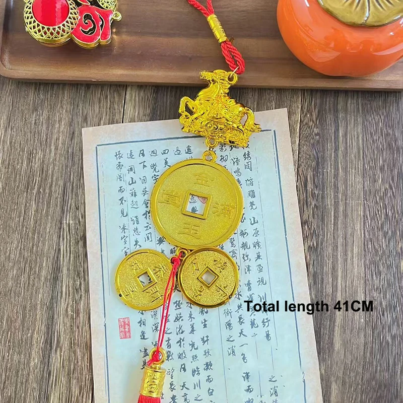 {mx} позолоченный кулон с изображением зодиака лошади и счастливой монеты - Фотография_5