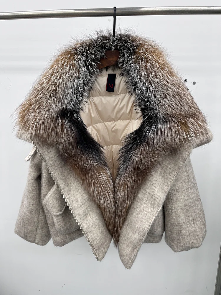 Модная женская зимняя теплая куртка на гусином пуху - Фотография_5