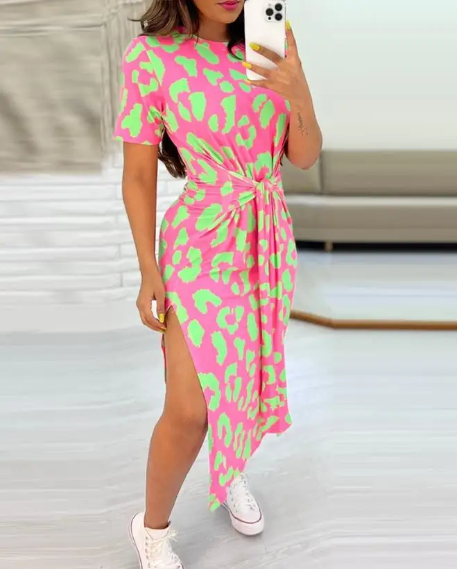 Модное женское платье с леопардовым принтом - Фотография_2