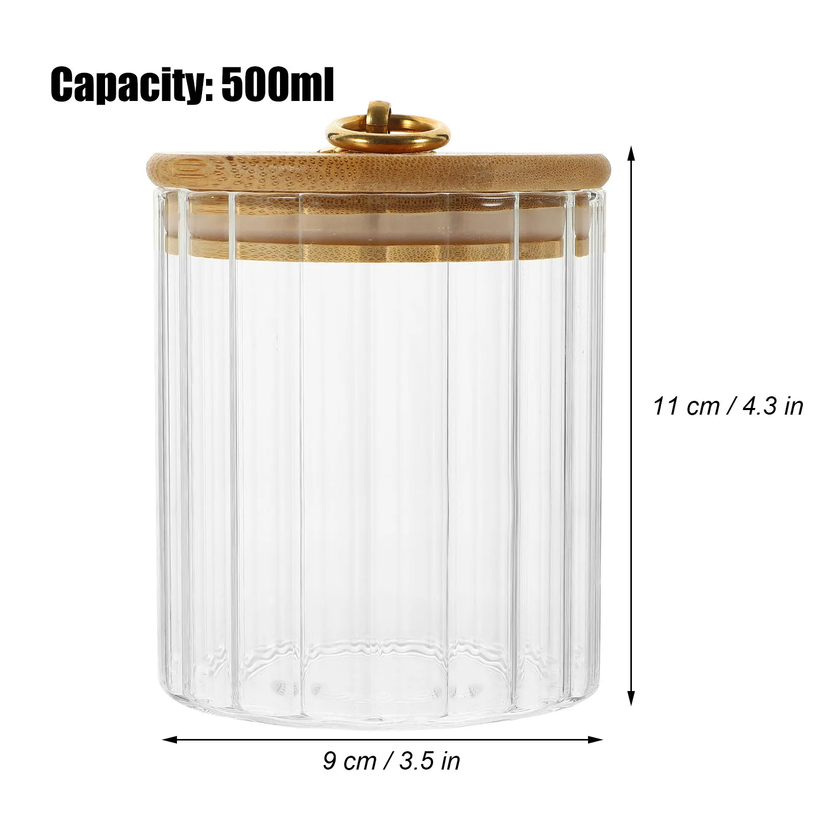 Герметичная стеклянная канистра с бамбуковой крышкой - Фотография_5