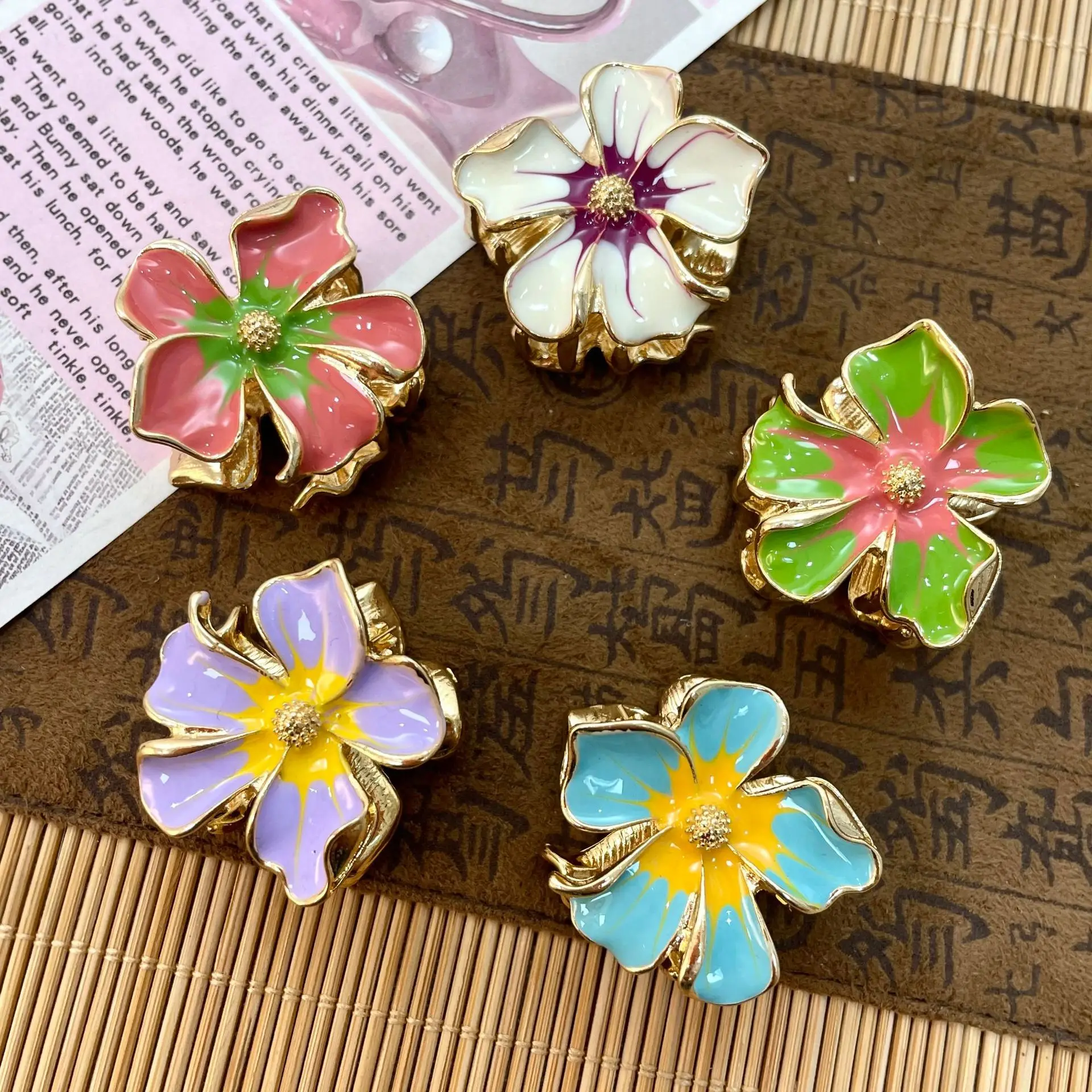 Новый 3 см мини-заколки для волос из сплава gardenia