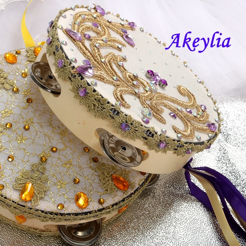 Зеленый круглый ручной барабан - Фотография_5