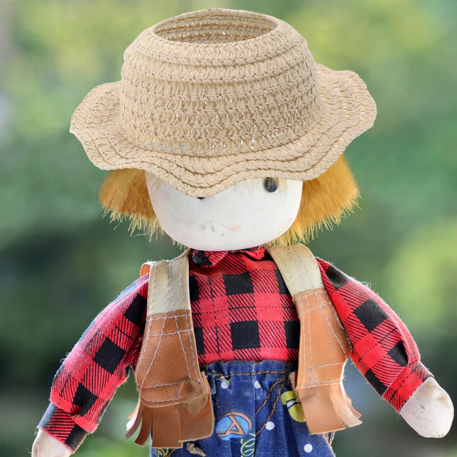 Вязаные крючком соломенные мини-солнцезащитные шляпы ручной работы