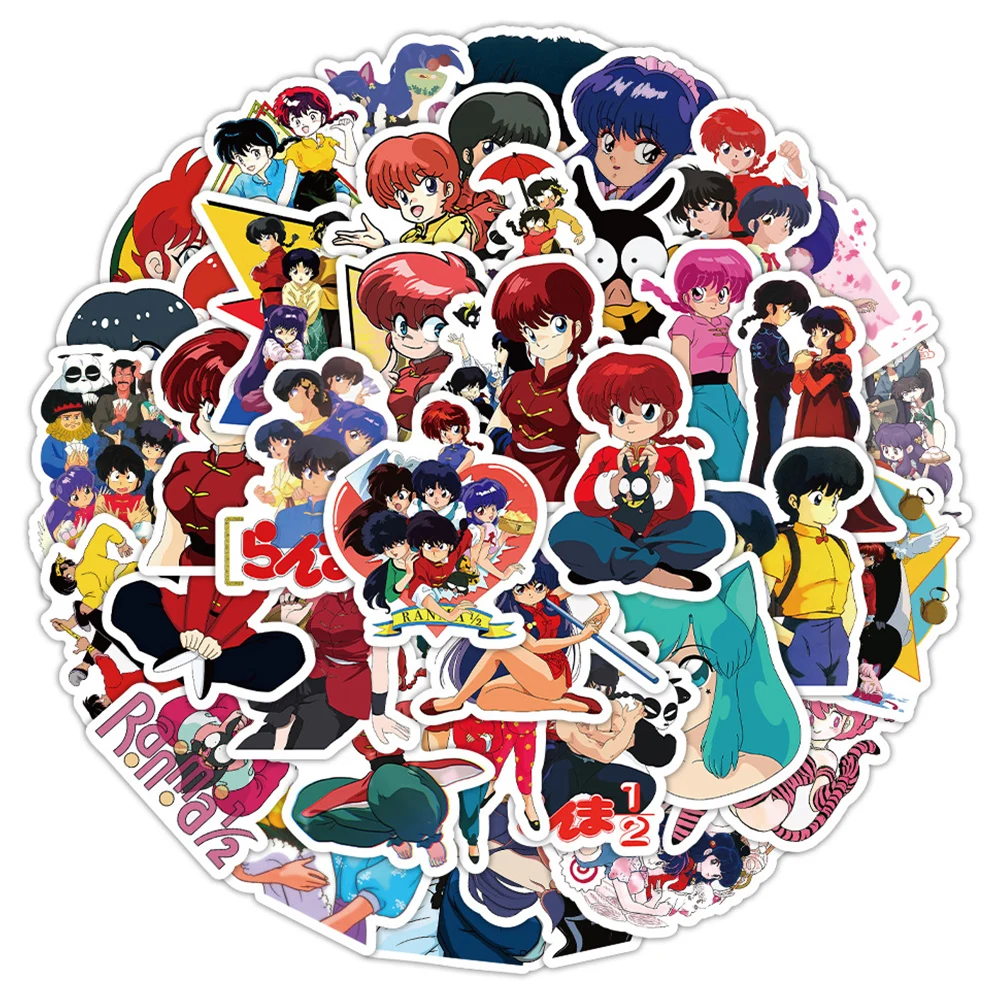 Ranma 1/2 аниме наклейки ranma akane мультяшные наклейки для ноутбука - Фотография_2