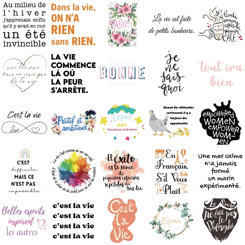 Цветные французские вдохновляющие цитаты - Фотография_4