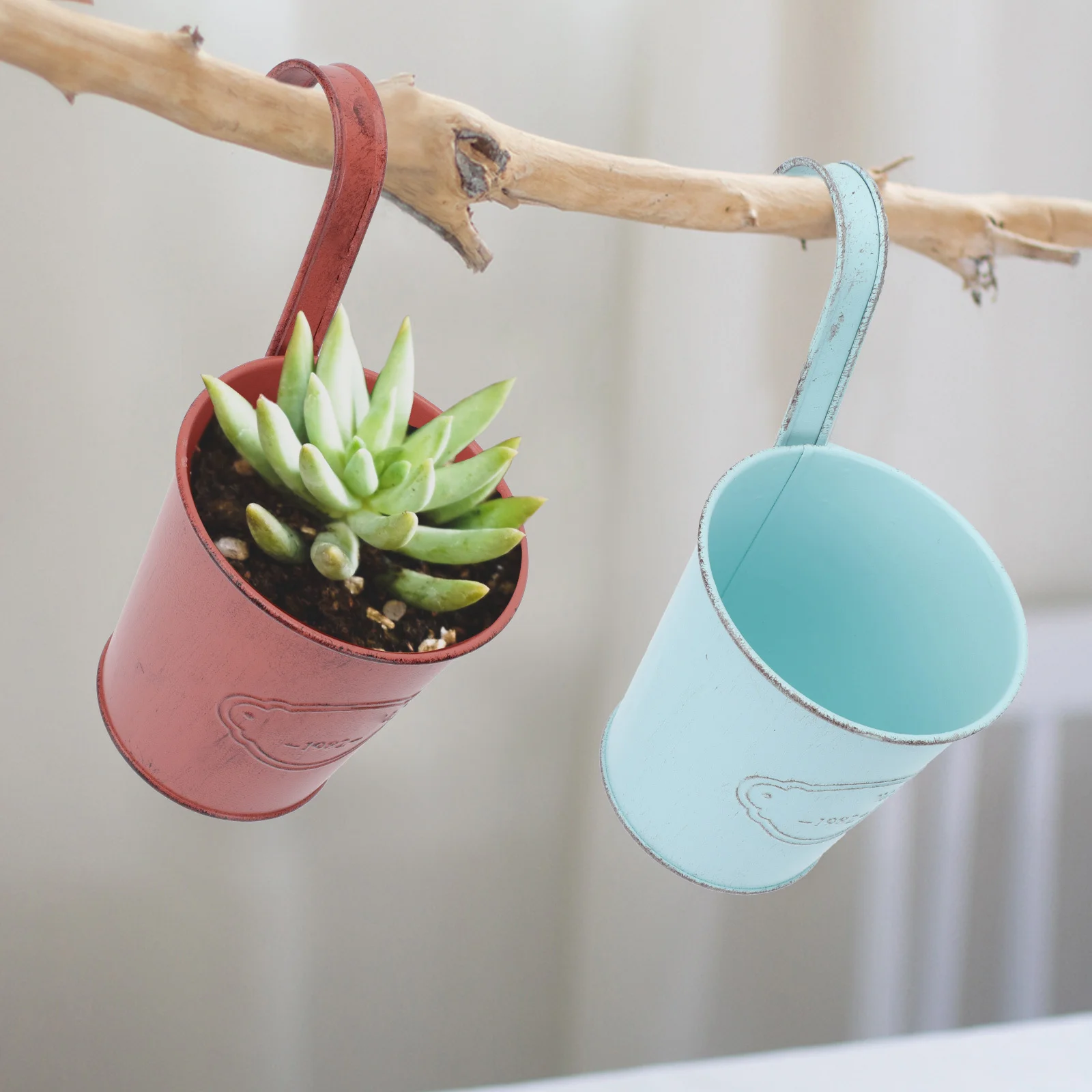 Железные ведра для цветов в стиле ретро - Фотография_2