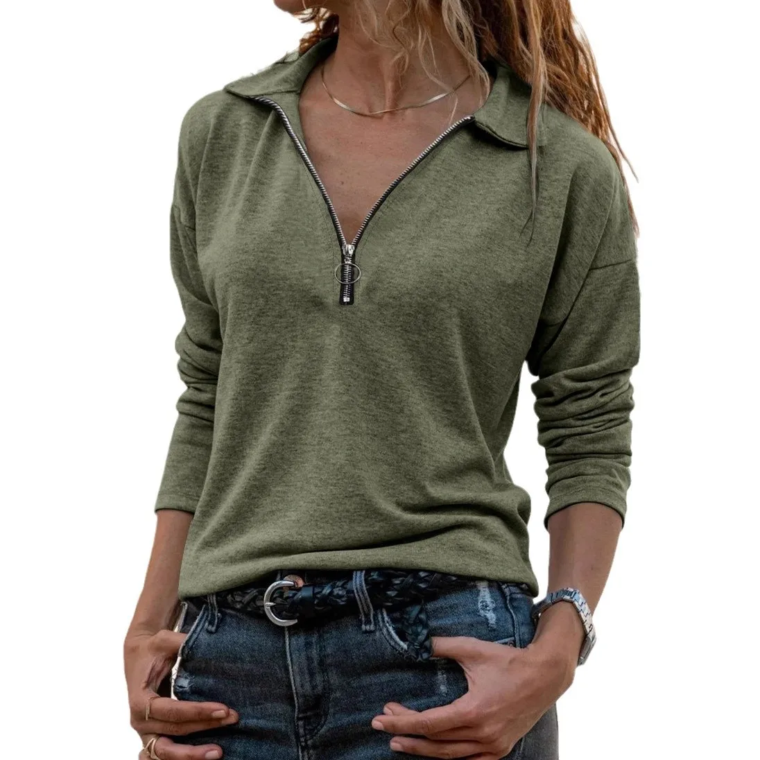 Женские повседневные модные рубашки - Фотография_5