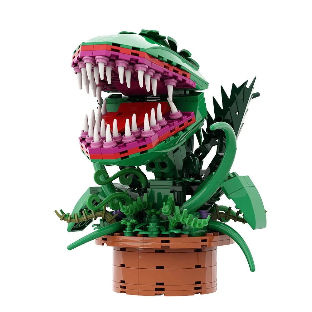 Gobricks moc горшечные растения cannibal flowers - Фотография_3