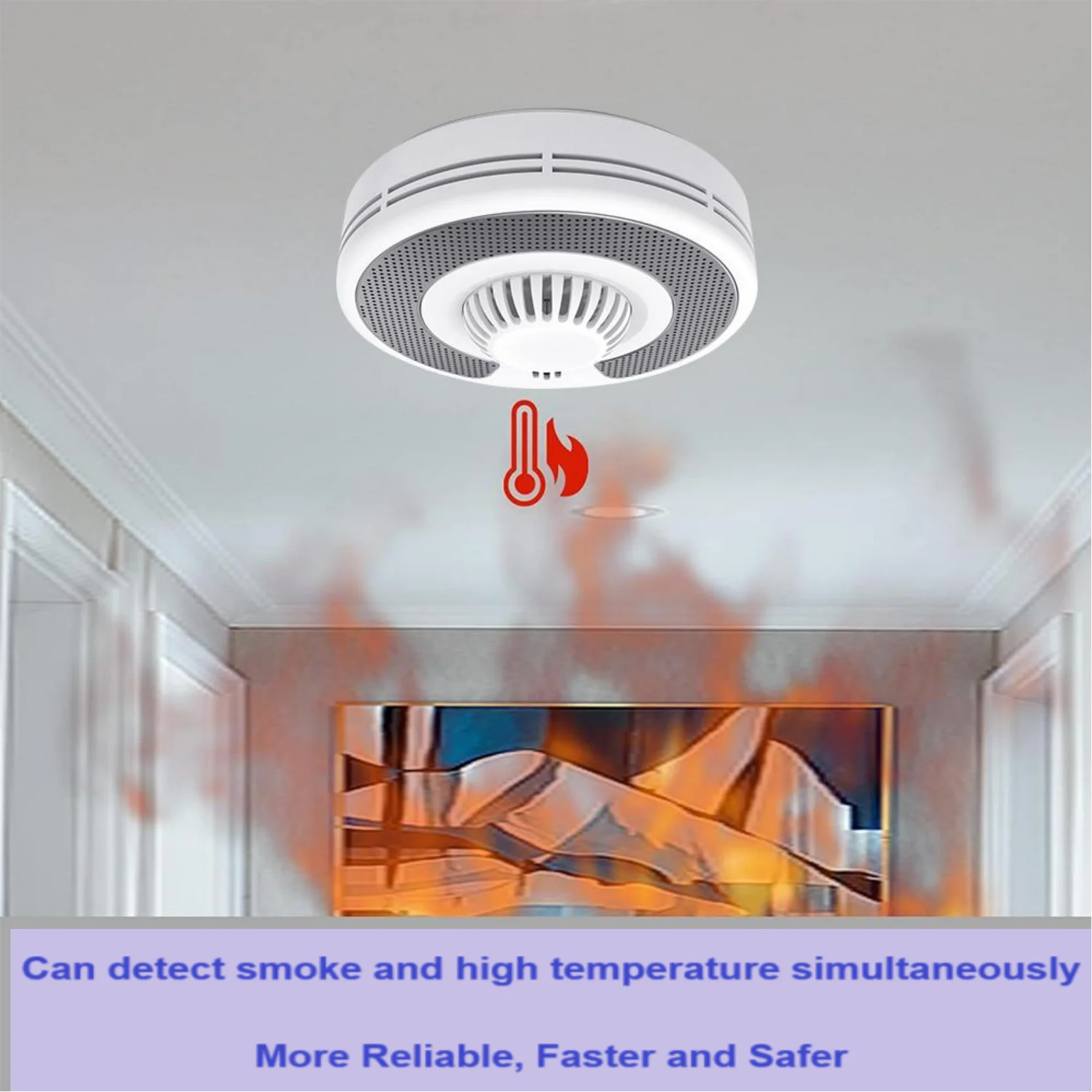 Wi-fi детектор дыма и тепла с управлением через приложение tuya - Фотография_3