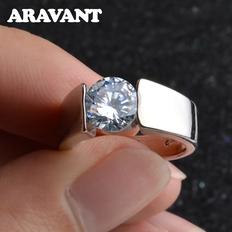 Aravant 925 серебро 8 мм циркон - Фотография_4