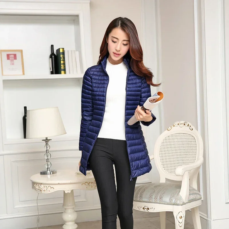 Осень-зима, женская куртка на белом утином пуху - Фотография_2