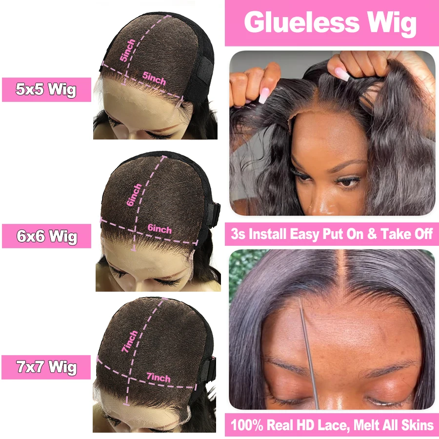 Wow angel glueless wigs 7x7/6x6/5x5 - Фотография_6