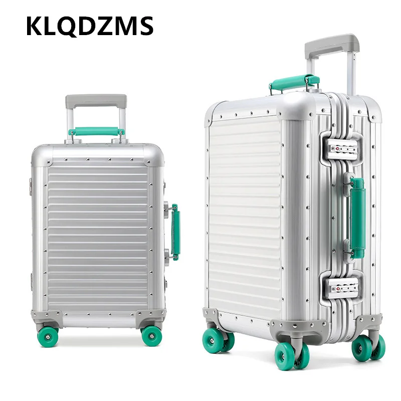 Klqdzms новый чемодан из алюминиевого магниевого сплава