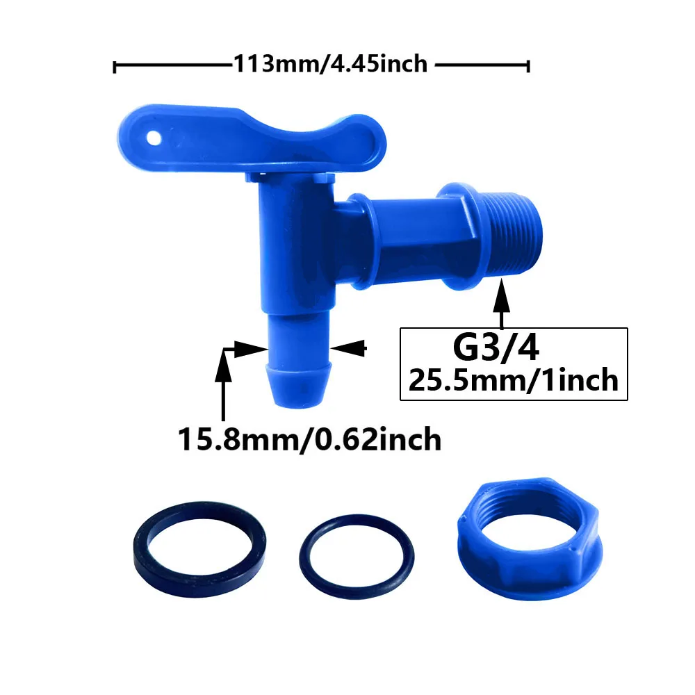 Адаптер крана резервуара ibc 3/4 дюйма с грубой резьбой s60 до 5/8 дюйма - Фотография_6