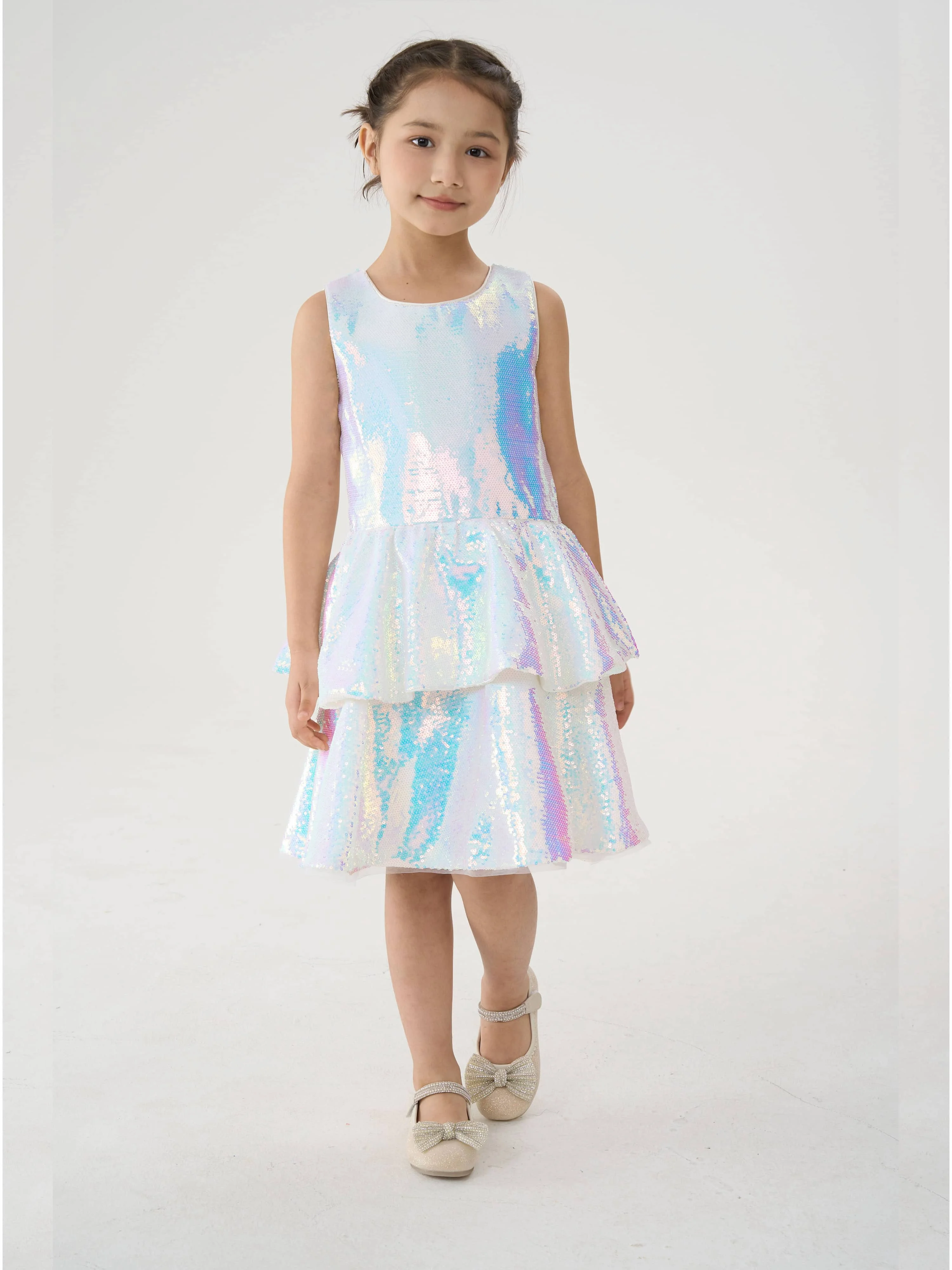 Party dress girl gradient shimmer - Фотография_6