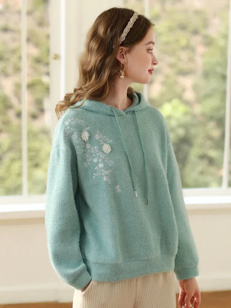 I believe you кашемировый толстый свитер с капюшоном для женщин - Фотография_2