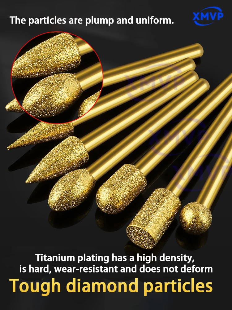 Алмазная шлифовальная головка с титановым покрытием - Фотография_3