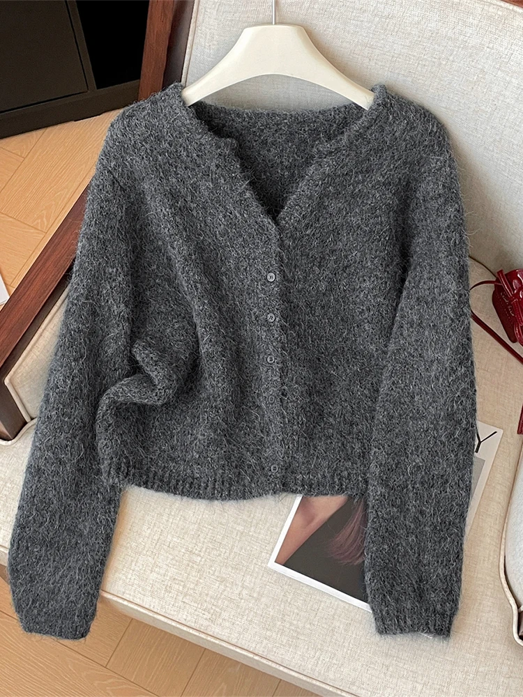 Женский бежевый кардиган - Фотография_3