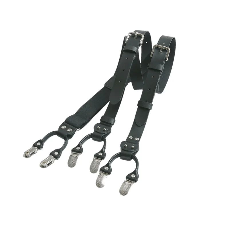 Эластичные кожаные мужские подтяжки 2 - Фотография_2