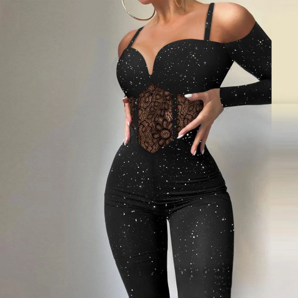 Кружевное сетчатое боди - Фотография_3