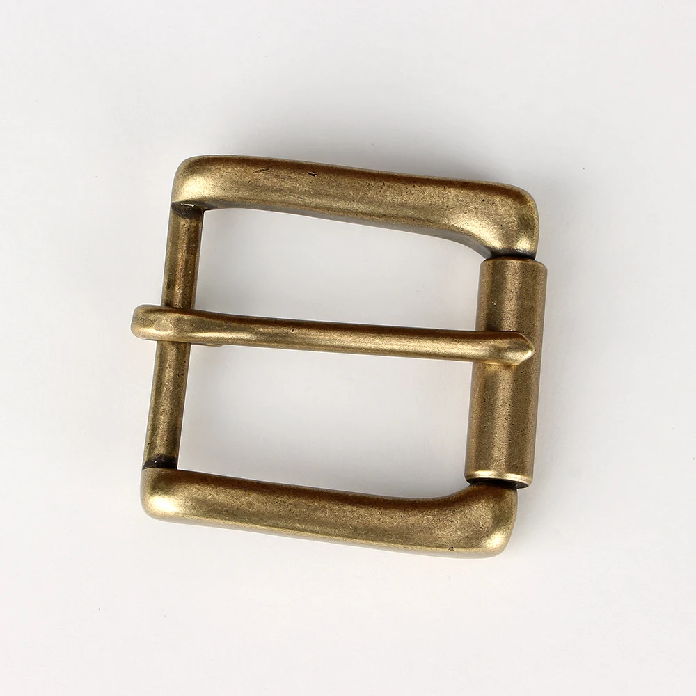 40 мм высококачественная однотонная латунная металлическая пряжка на пятке - Фотография_3