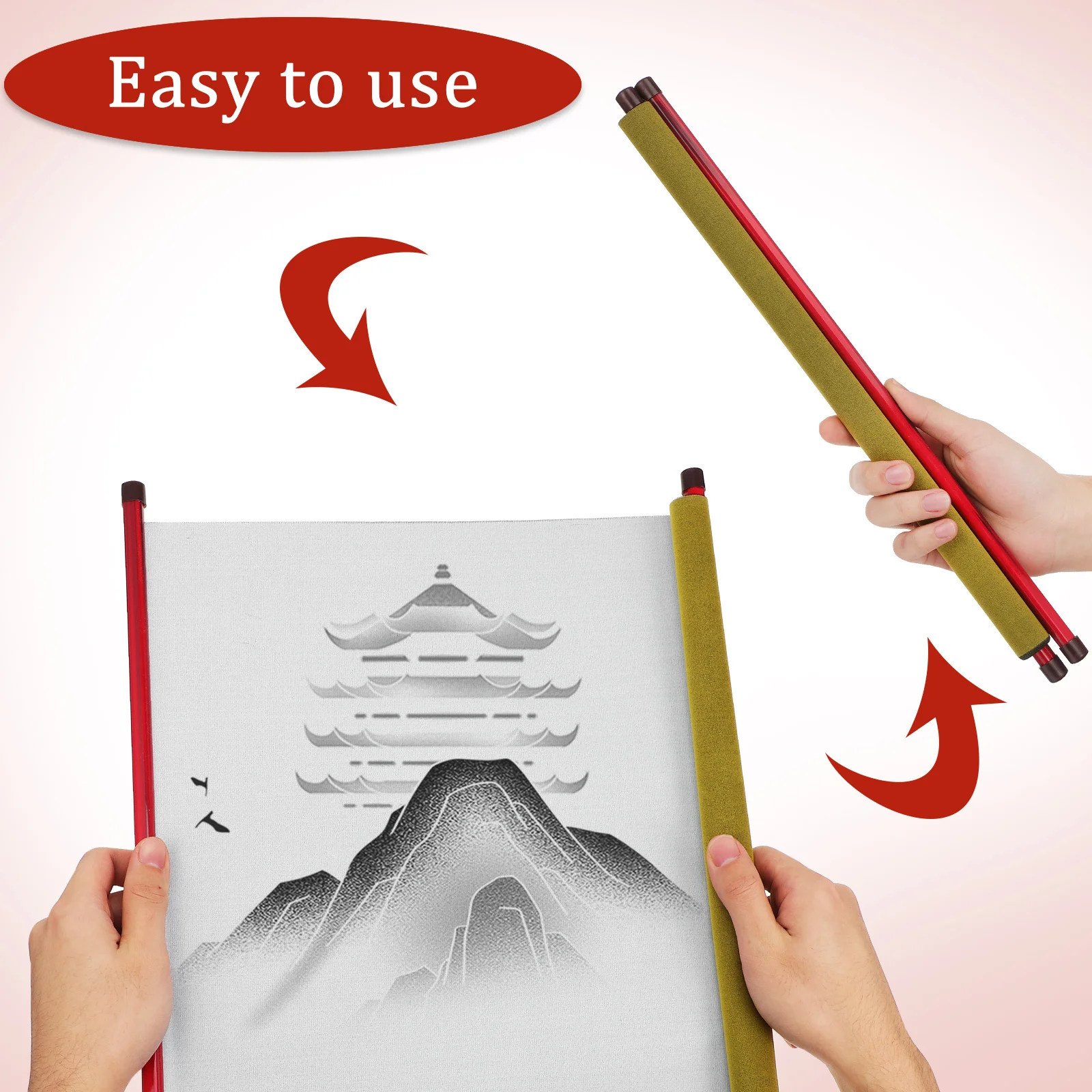 Пустой свиток бумаги для китайской каллиграфии - Фотография_5