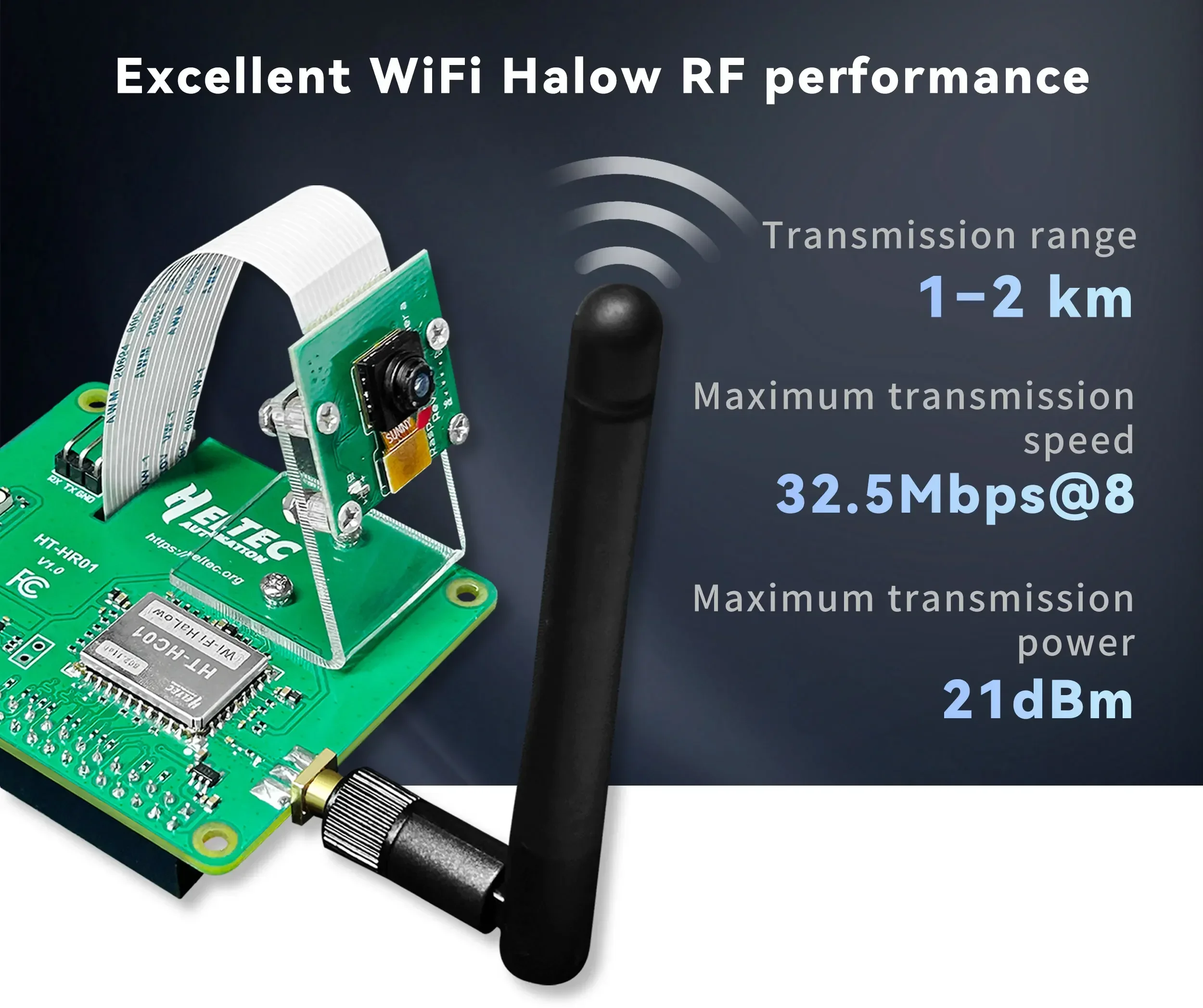 Модуль wi-fi halow heltec pi-camlow для raspberry pi hat - Фотография_3