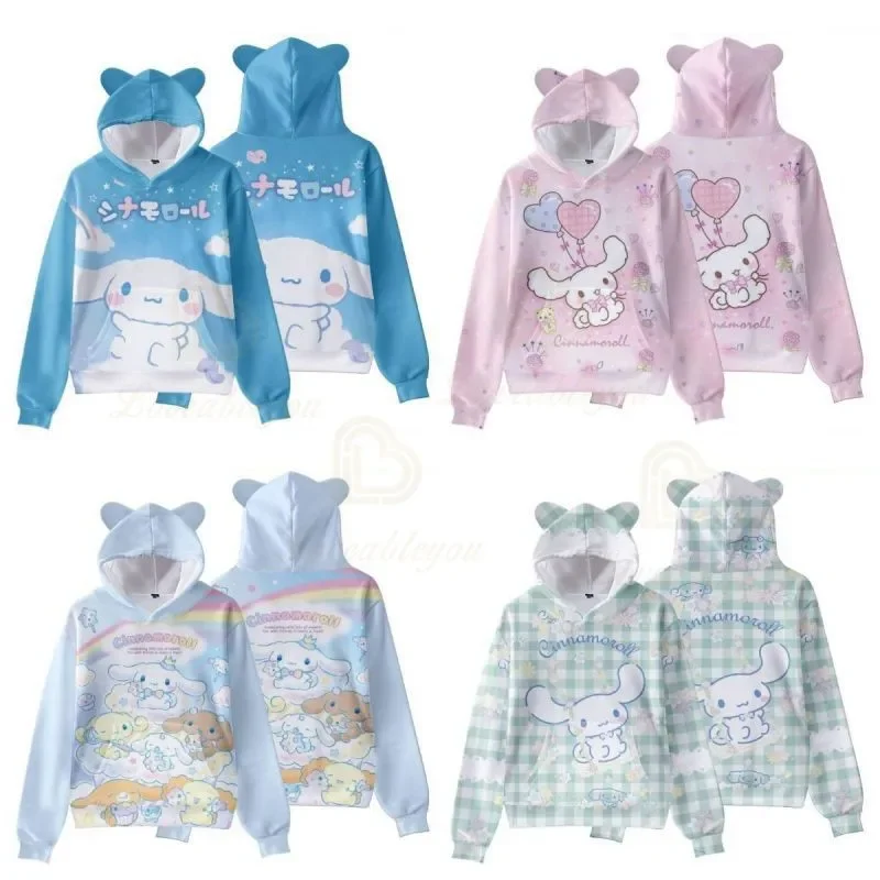 Милые женские и мужские толстовки san kawaii с длинным рукавом