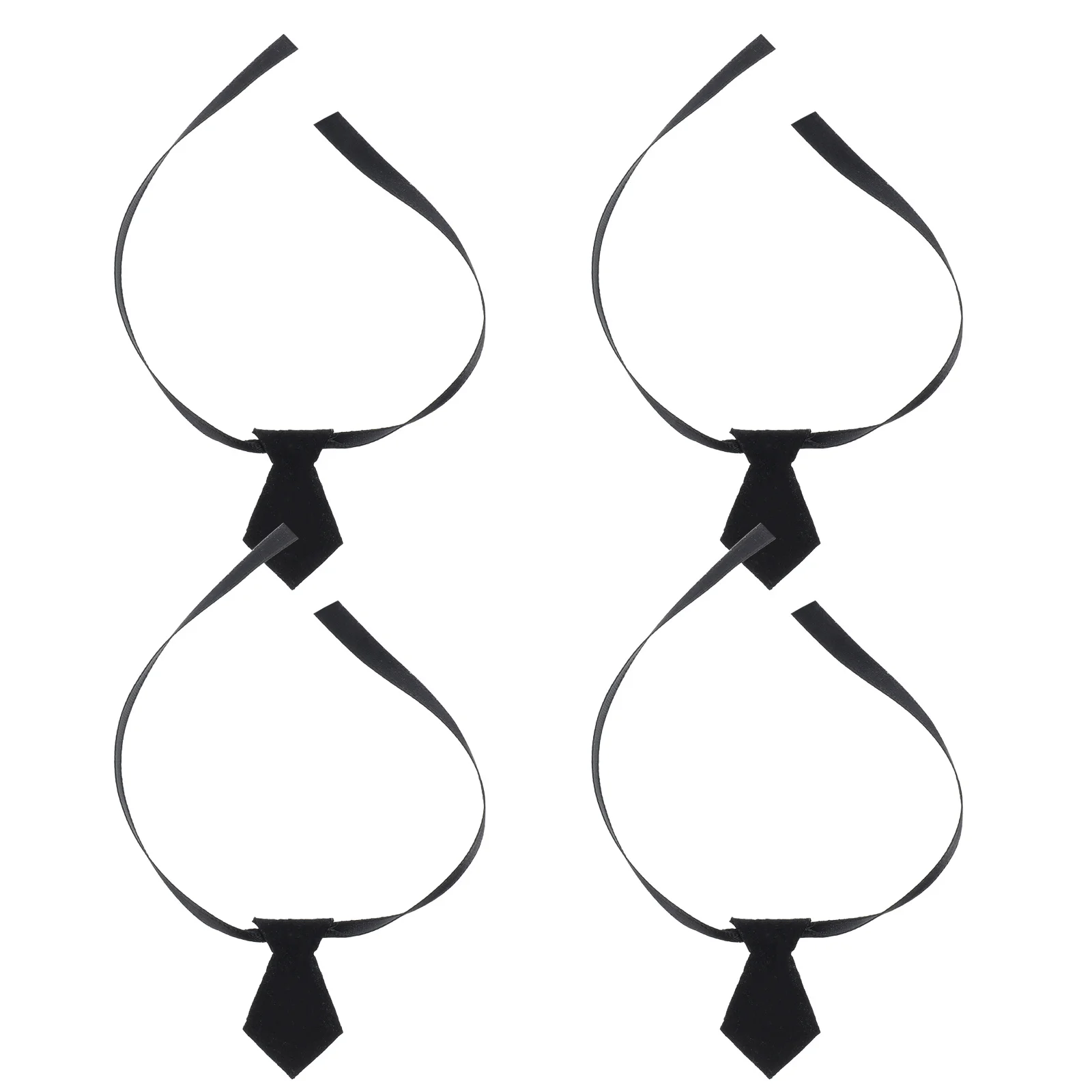 Черные галстуки, мягкие хлопковые - Фотография_2