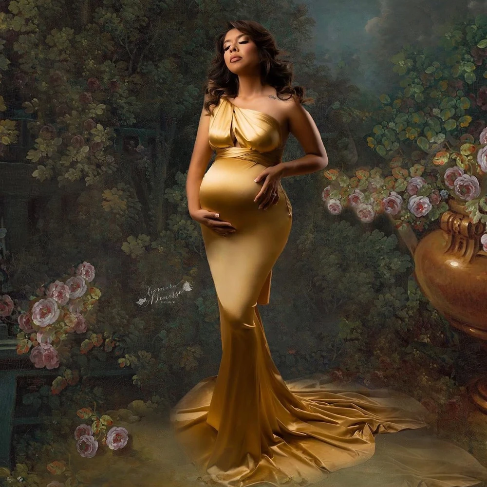 Стрейчевое атласное платье-трансформер с запахом - Фотография_5