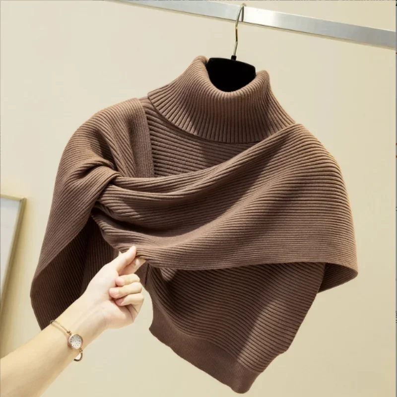 Однотонная шаль, накидка, эластичный - Фотография_6