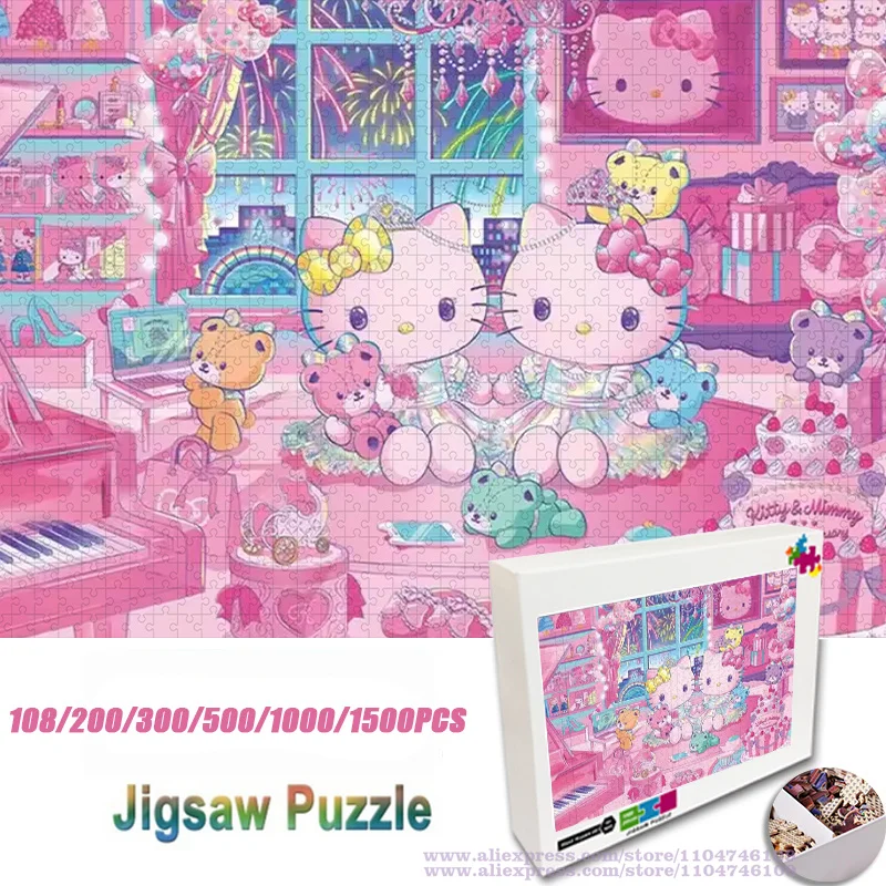 Sanrio hello kitty головоломка 108/200/300/500/1000/1500 шт.