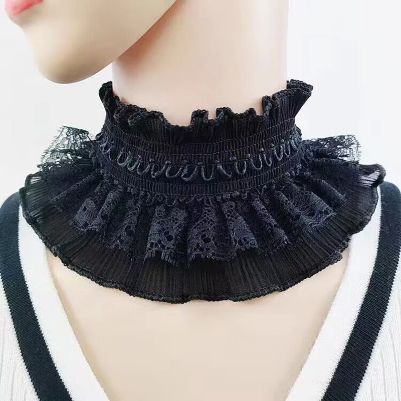 Белый, черный эластичный кружевной