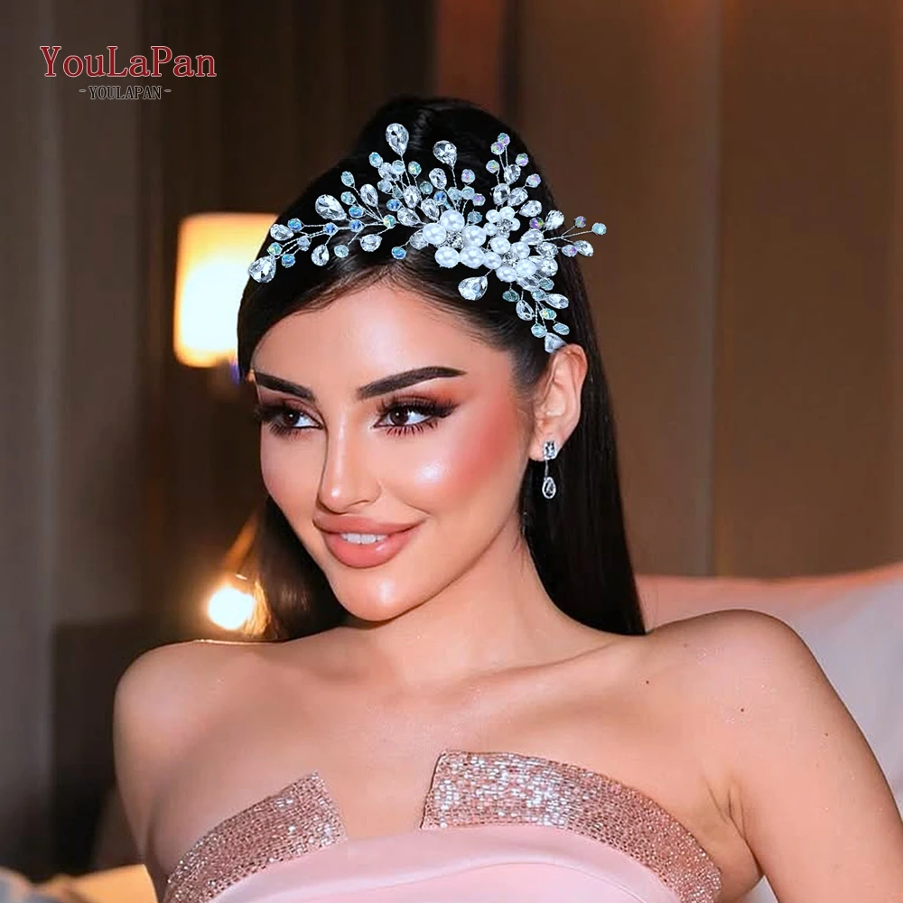 Topqueen свадебная расческа для волос со стразами - Фотография_4