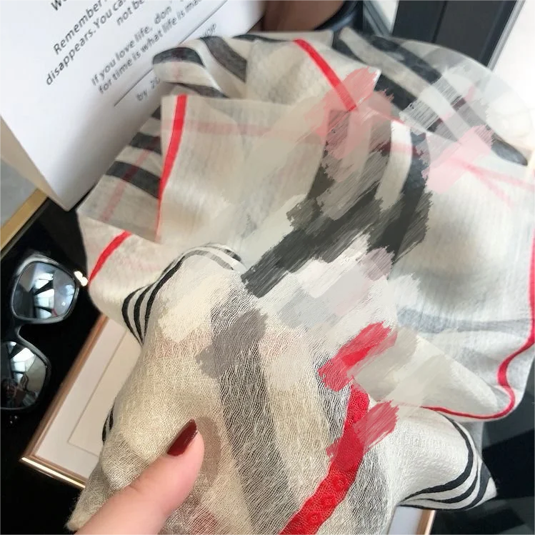 Новый клетчатый шарф для женщин - Фотография_4