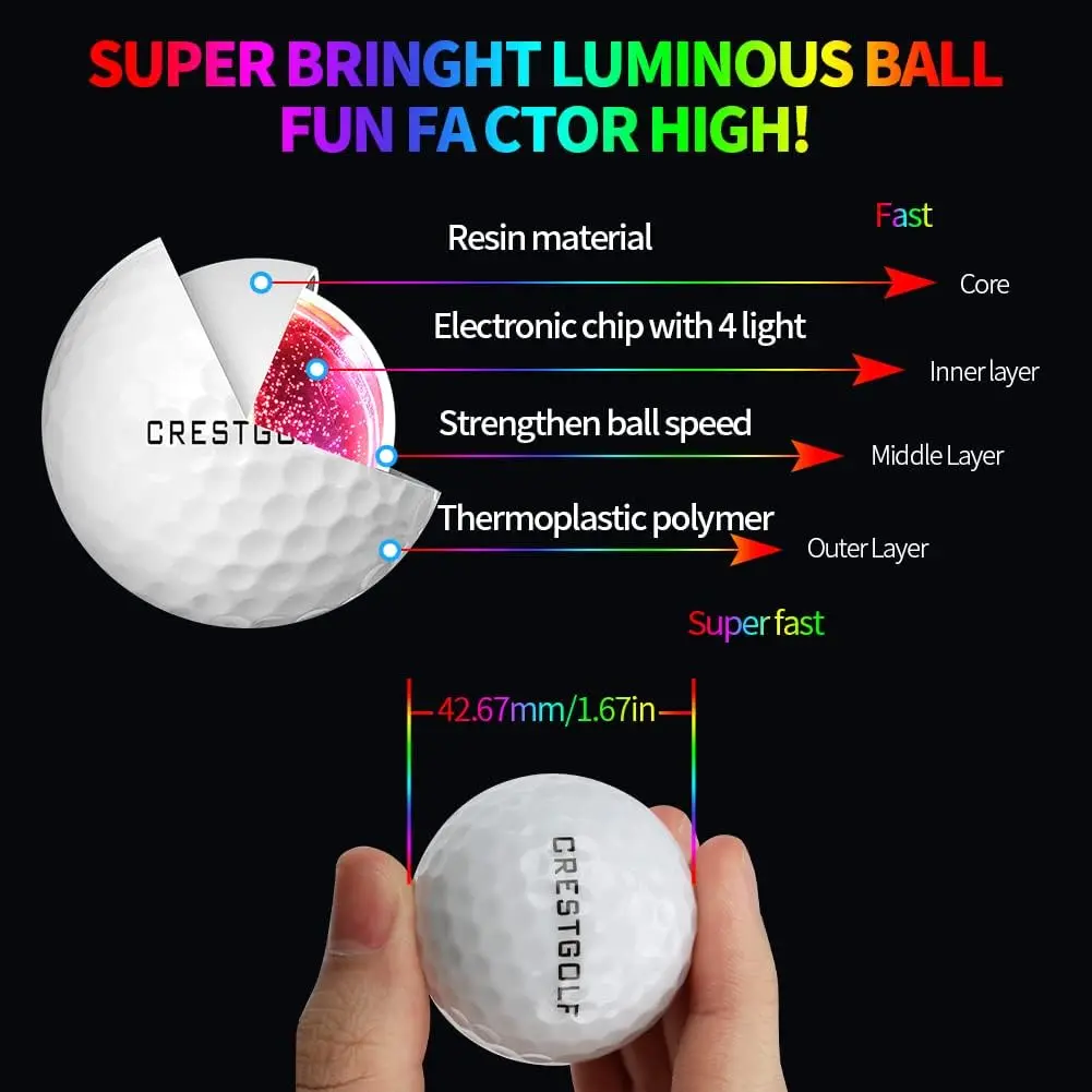 Светодиодные мячи для гольфа crestgolf - Фотография_4