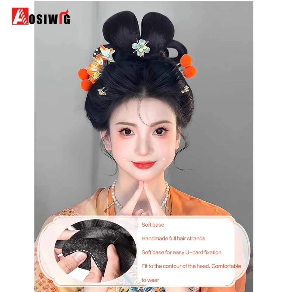 Синтетический парик hanfu головной - Фотография_4