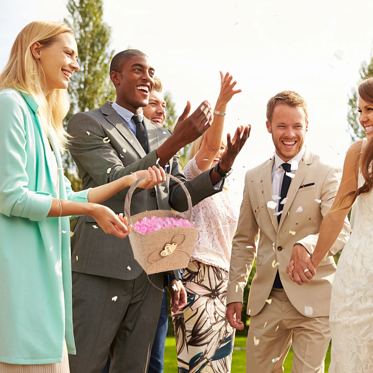 Натуральный цветок мешковины 9x7 - Фотография_6