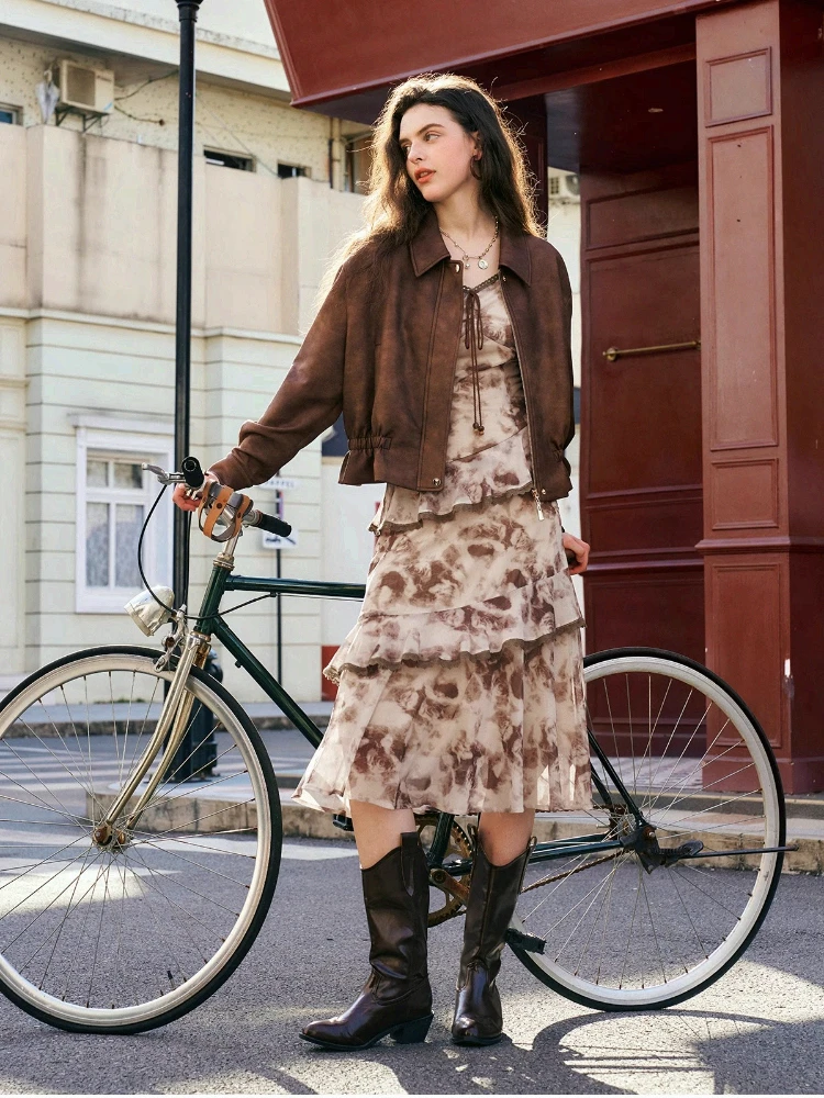 Olrain американская замшевая куртка в стиле ретро - Фотография_5