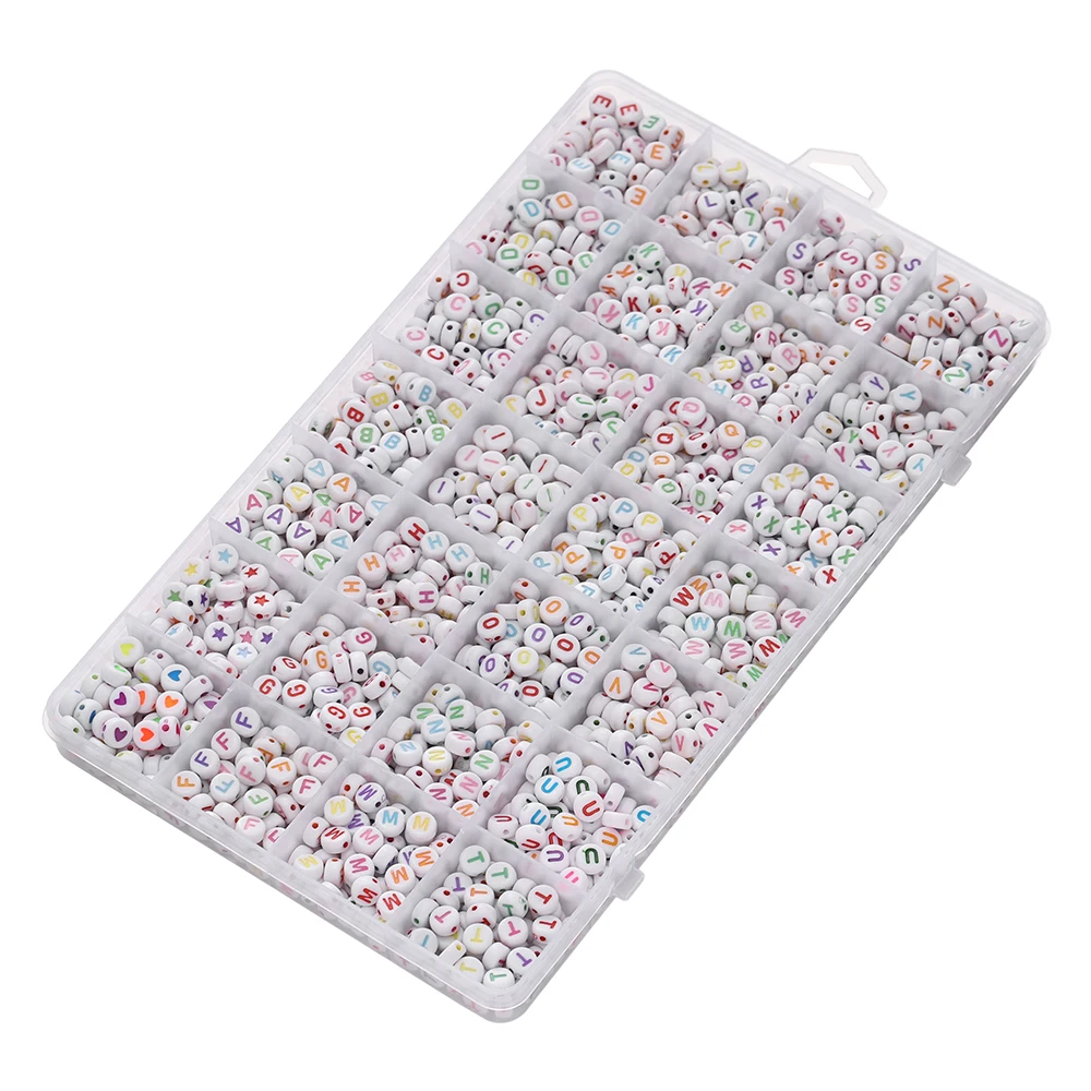 28 сеток, акриловые бусины с буквами a- z - Фотография_6