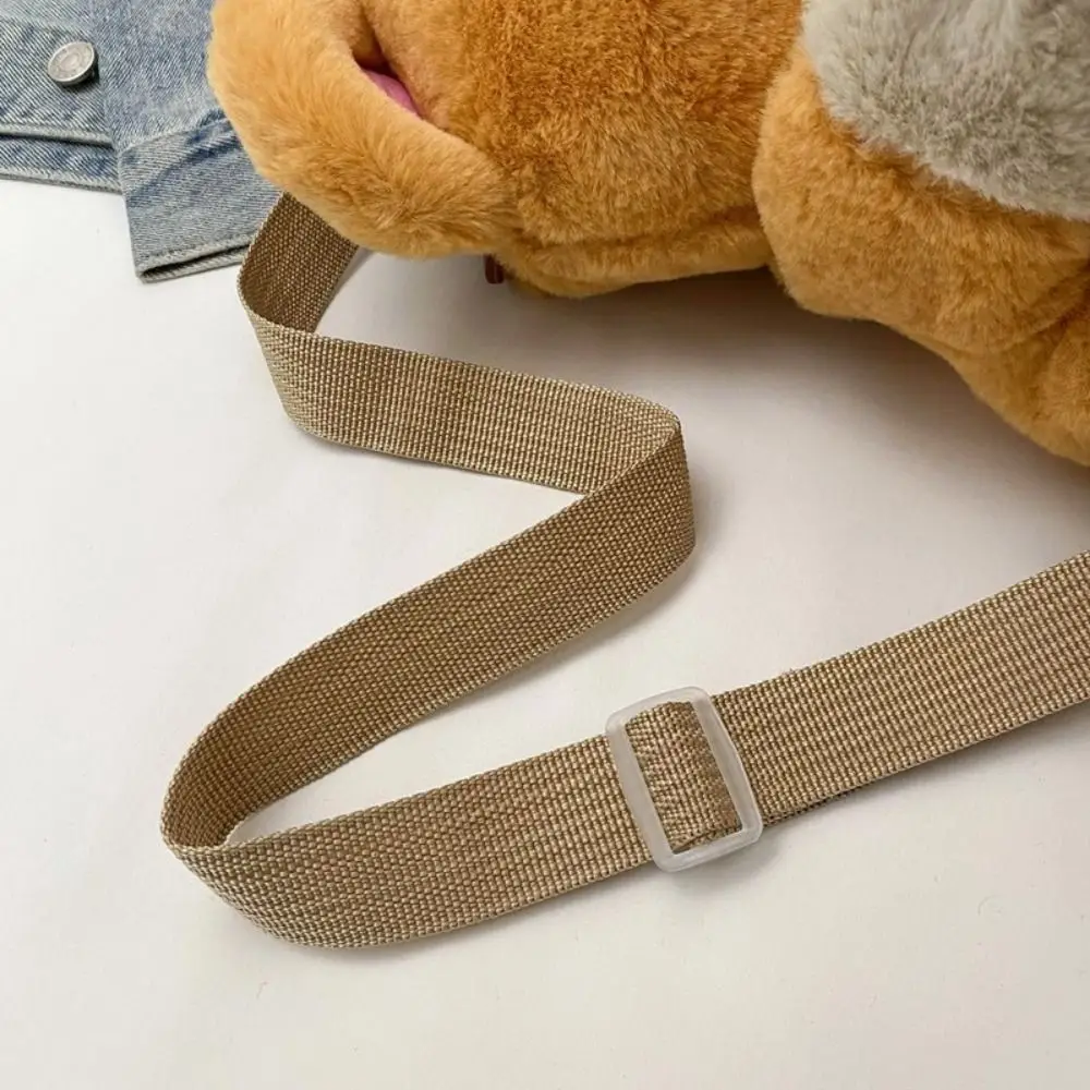 Модный разноцветный плюшевый рюкзак с медведем - Фотография_5