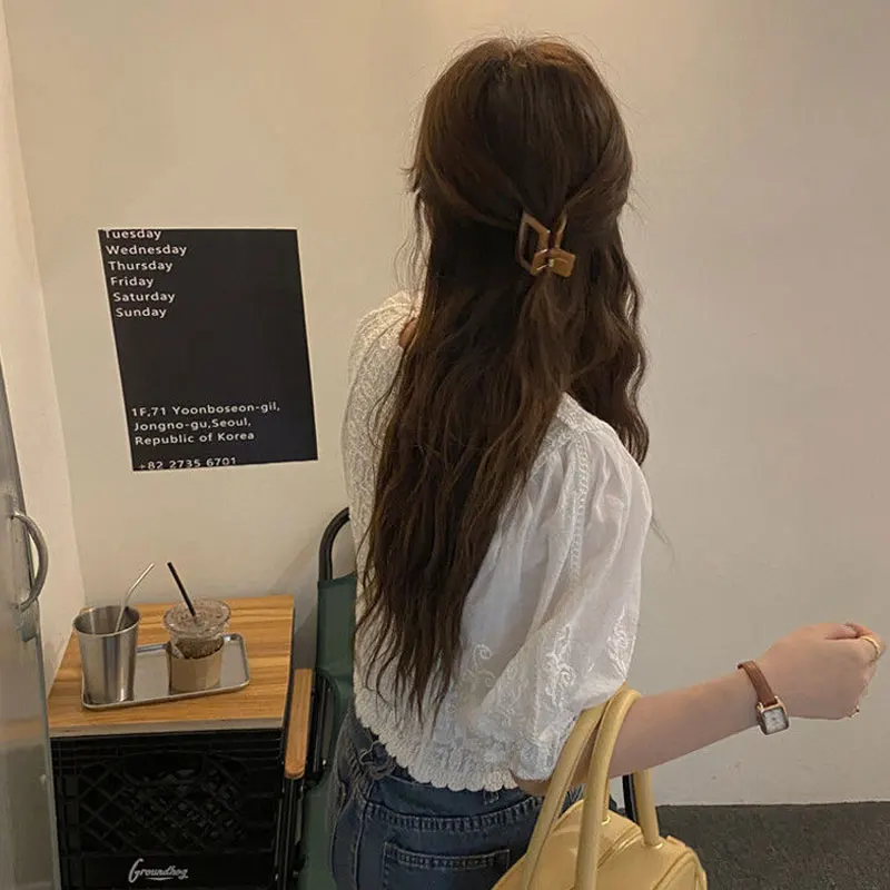 Кружевные рубашки во французском стиле с квадратным воротником - Фотография_6