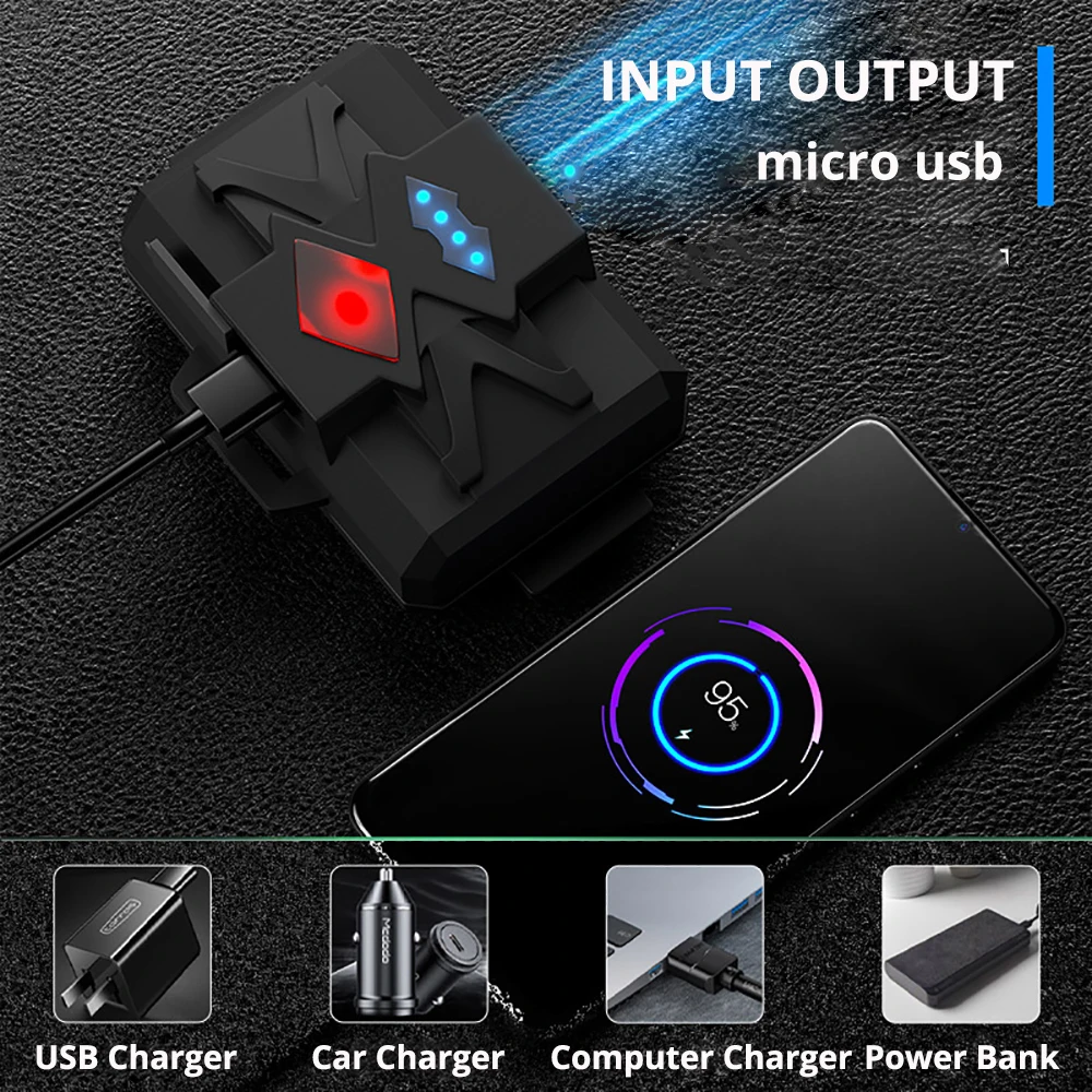 Фонарь налобный аккумуляторный водонепроницаемый - Фотография_4