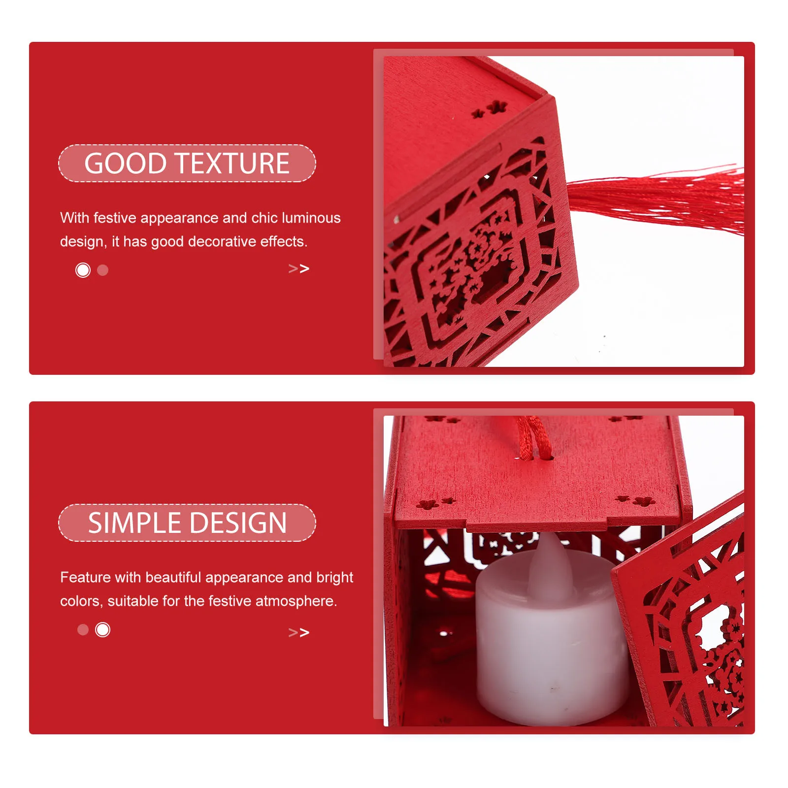 1 комплект diy новогодний деревянный фонарь - Фотография_5