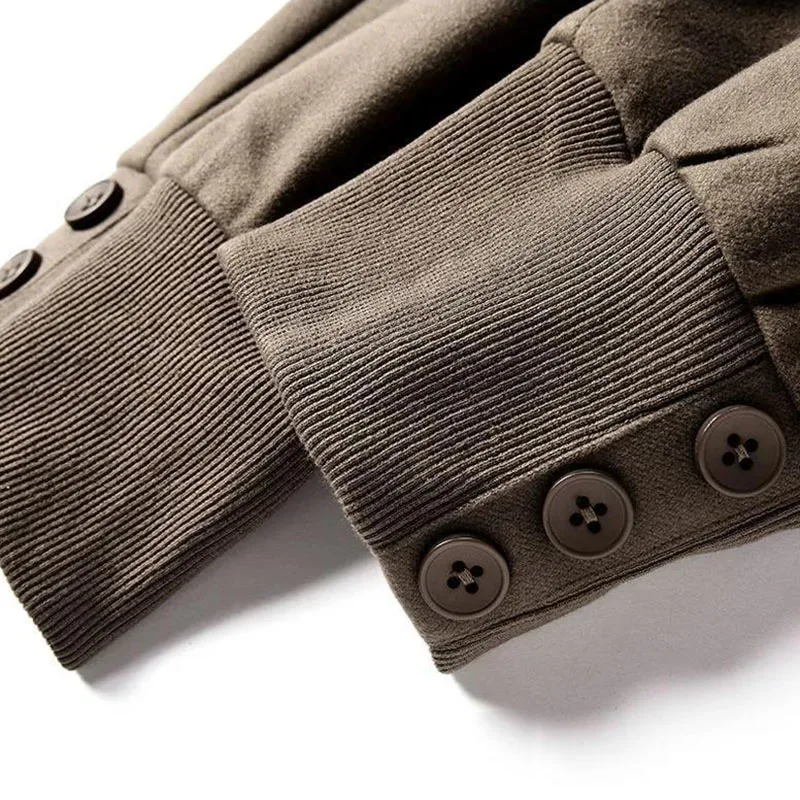 Осенне-зимние плотные шерстяные мешковатые брюки-карго - Фотография_4