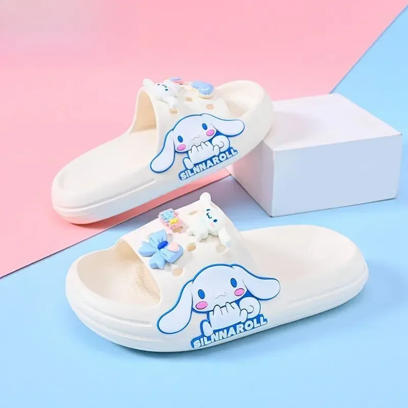 Детские тапочки kuromi kawaii в стиле аниме sanrio из пвх - Фотография_4