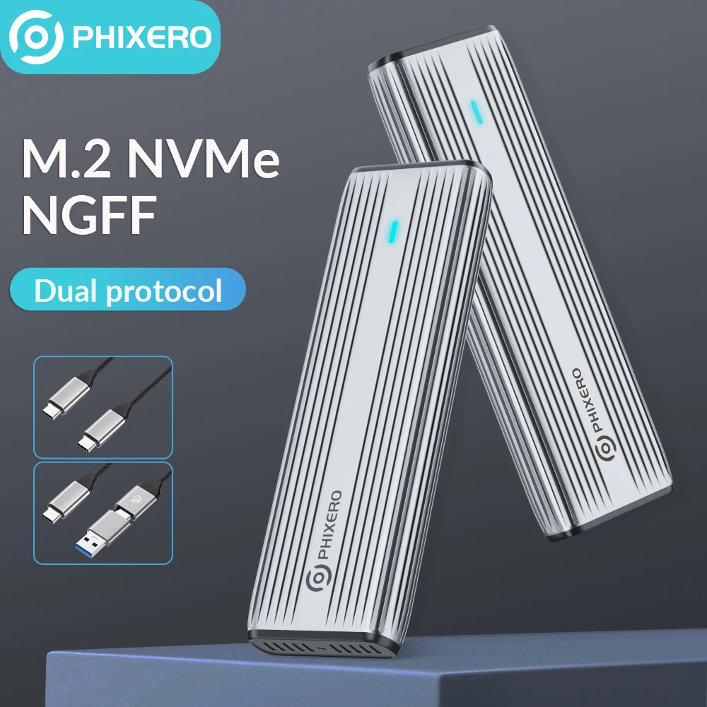 Phixero m.2 nvme sata ssd корпус